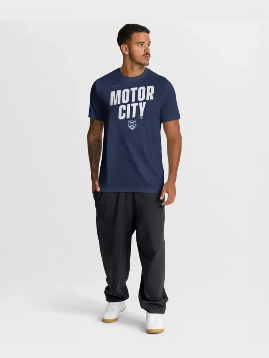 Мужская темно-синяя футболка Detroit Tigers City Connect Team Phrase Script Dri-FIT Nike — изображение 6 из 8, темно-синий