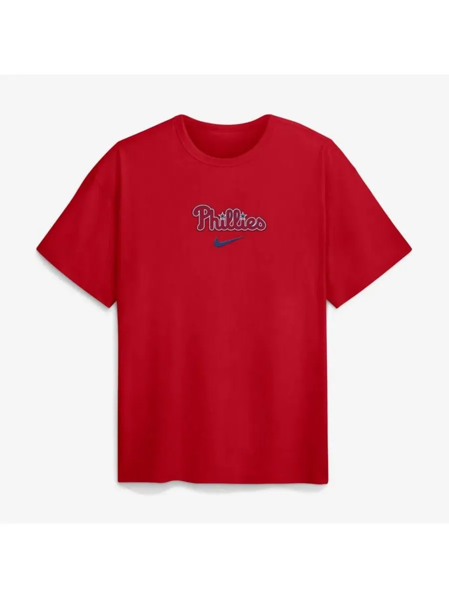 Мужская красная футболка Philadelphia Phillies City Name Max90 Nike — изображение 4 из 8, красный