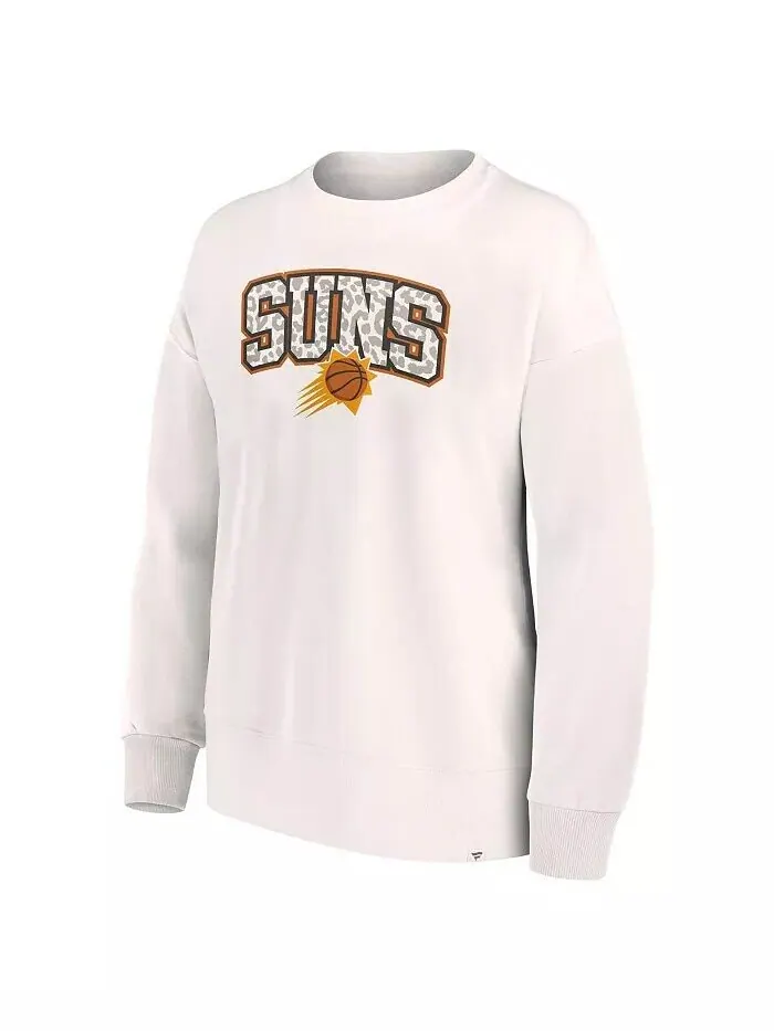Женский пуловер с леопардовым принтом в тон белого цвета Phoenix Suns Fanatics — изображение 2 из 3