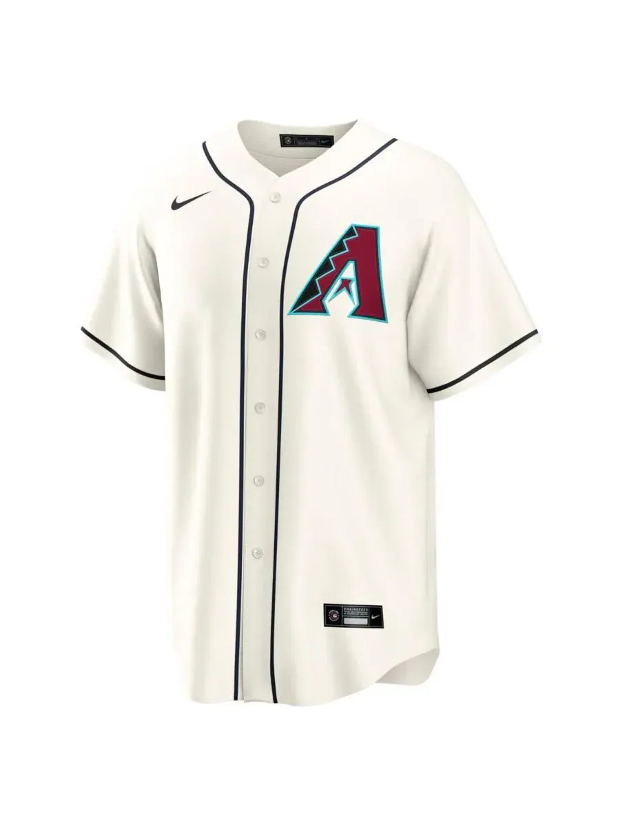 Nike Мужская кремовая домашняя футболка Corbin Carroll Arizona Diamondbacks, реплика версии 2.0 — изображение 2 из 3, бежевый