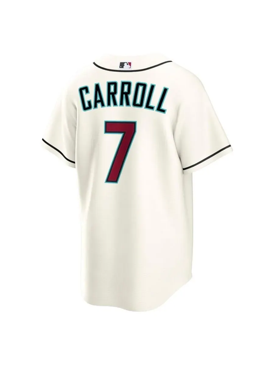 Nike Мужская кремовая домашняя футболка Corbin Carroll Arizona Diamondbacks, реплика версии 2.0 — изображение 3 из 3, бежевый