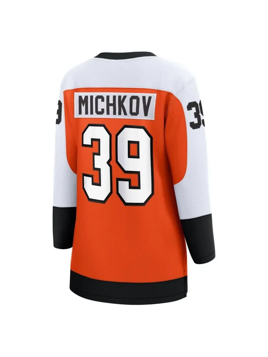 Fanatics Женская оранжевая домашняя футболка Матвея Мичкова "Филадельфия Флайерз" Premier Breakaway — изображение 2 из 3