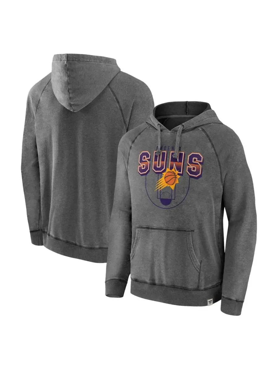 Fanatics Мужская серая толстовка с капюшоном Phoenix Suns Acquisition True Classics Vintage-Like — изображение 1 из 3, серый