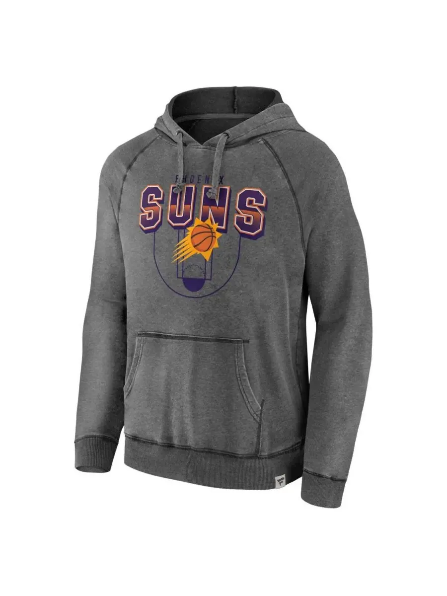 Fanatics Мужская серая толстовка с капюшоном Phoenix Suns Acquisition True Classics Vintage-Like — изображение 2 из 3, серый