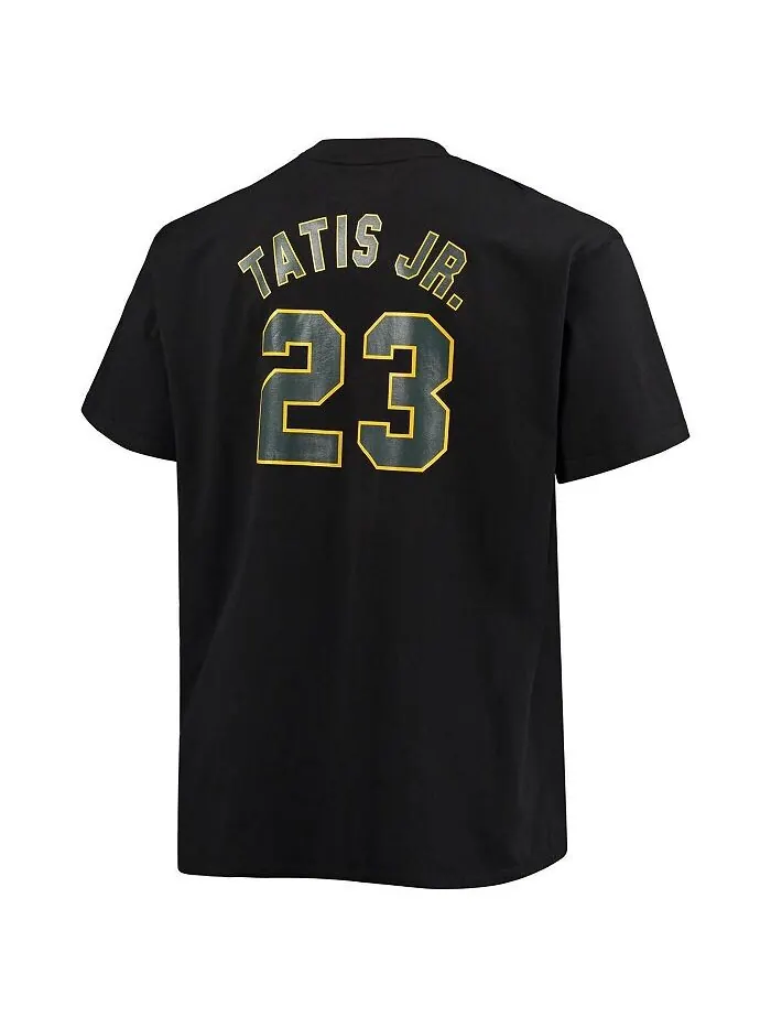 Мужская черная футболка Fernando Tatis Jr. San Diego Padres Big and Tall с надписью «Имя и номер» — изображение 3 из 3