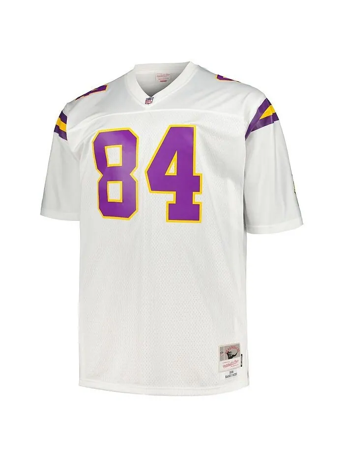 Мужская белая майка Рэнди Мосса Minnesota Vikings Big and Tall 1998 года Legacy пенсионера Mitchell — изображение 2 из 3
