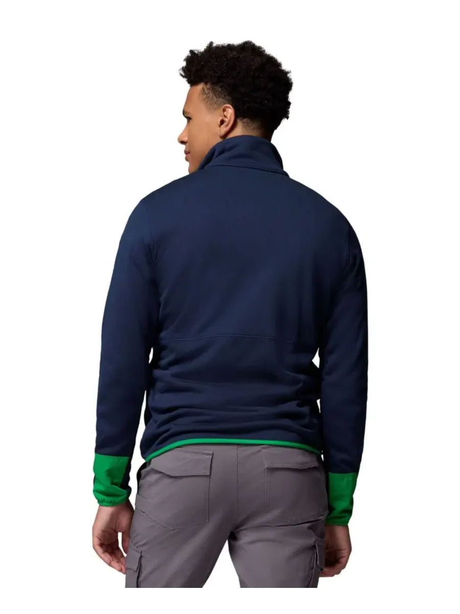 Свитшот мужской с полузамком-молнией Hike Omni-Wick Half-Zip Pullover Columbia — изображение 2 из 5, темно-синий