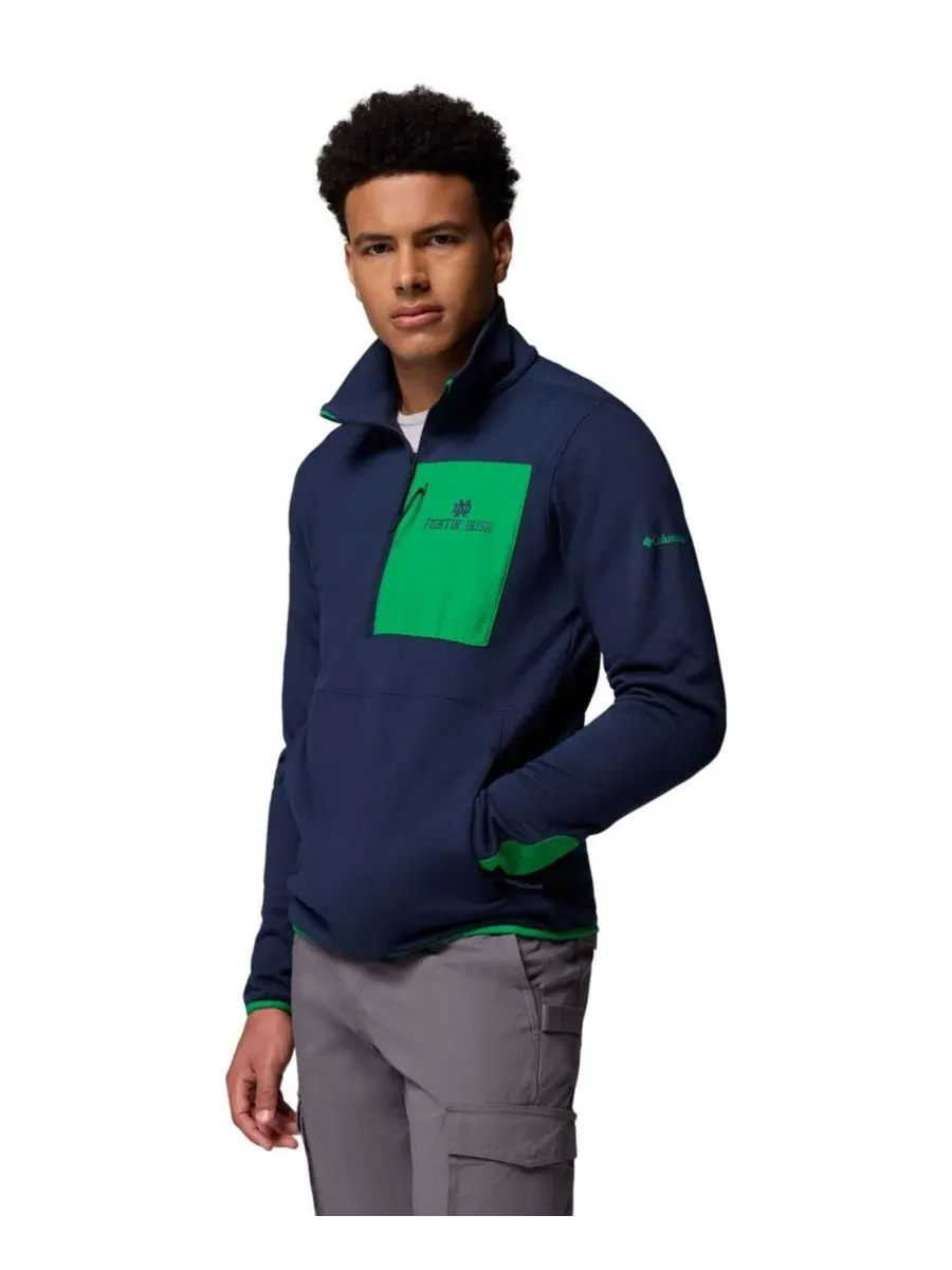 Свитшот мужской с полузамком-молнией Hike Omni-Wick Half-Zip Pullover Columbia — изображение 3 из 5, темно-синий