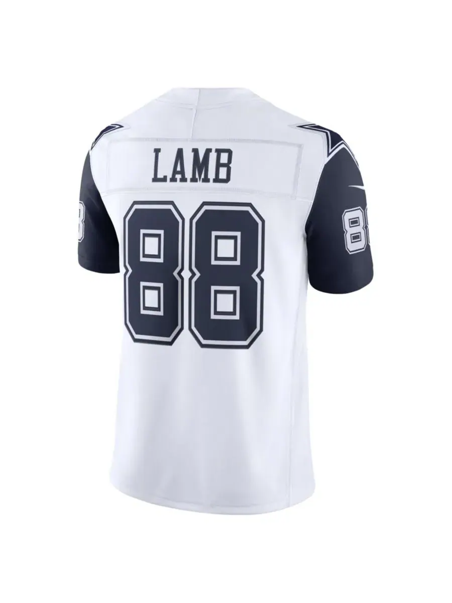 Мужская футболка с длинным рукавом CeeDee Lamb Dallas Cowboys Alternate Vapor F.U.S.E. Stitched — изображение 3 из 3, белый