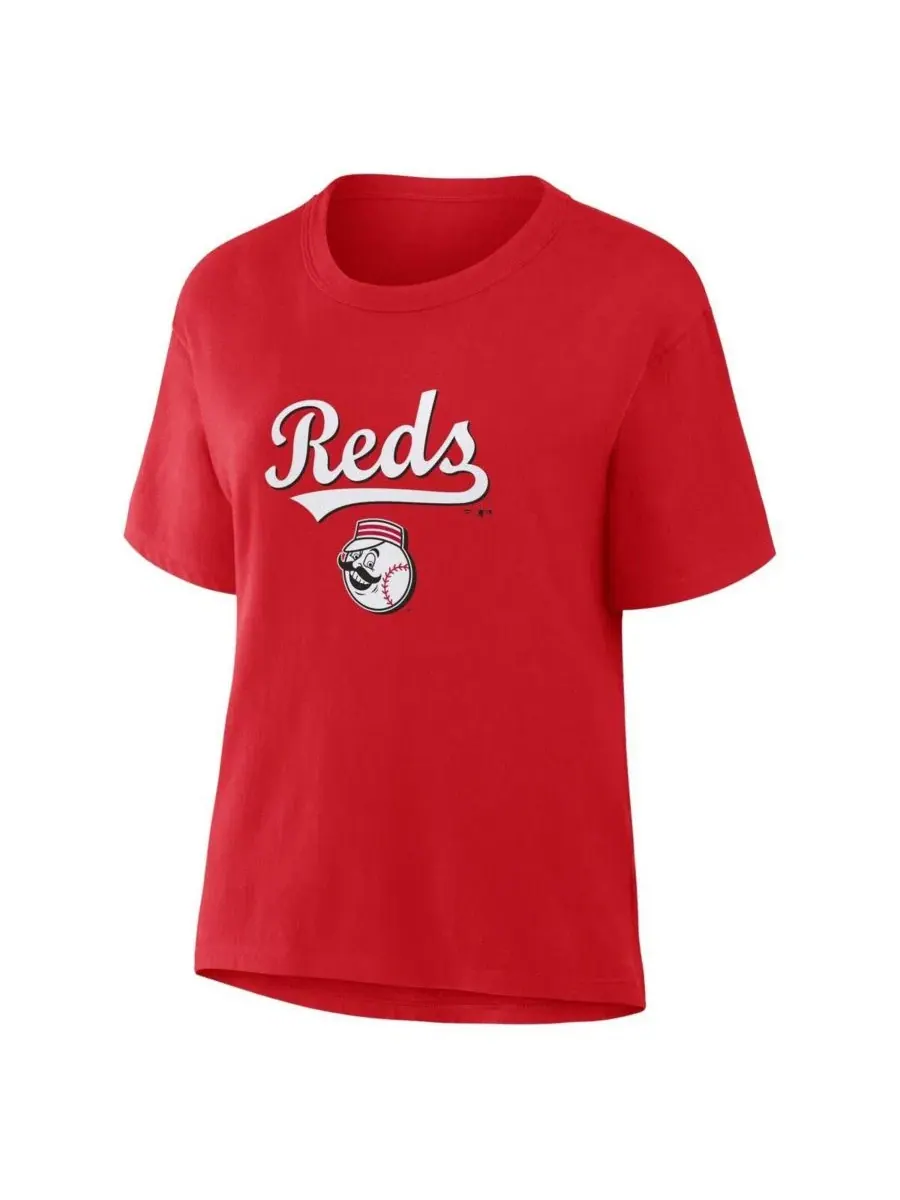 Футболка женская с принтом Lockup Legacy Cincinnati Reds Fanatics — изображение 2 из 3, красный