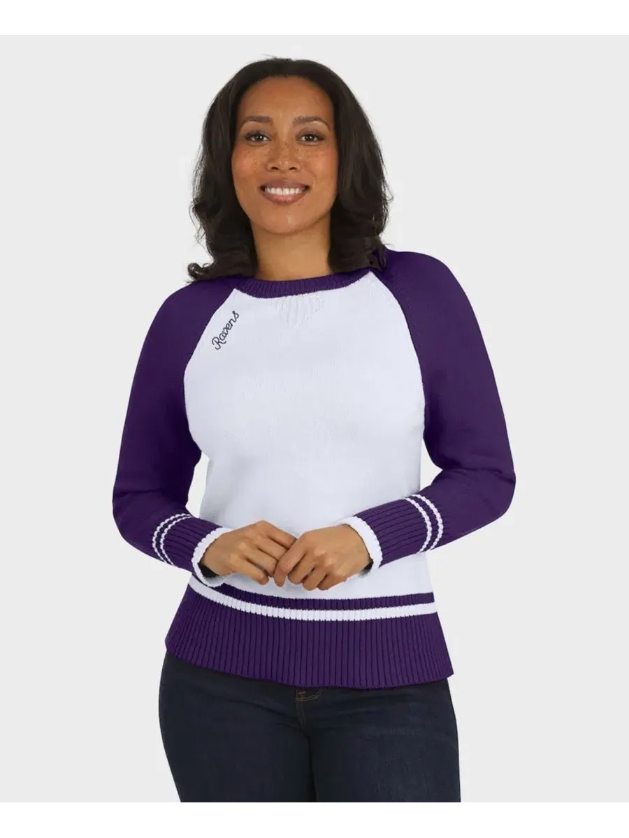 Свитер с реглан-рукавами Baltimore Ravens WEAR by Erin Andrews — изображение 1 из 4, белый