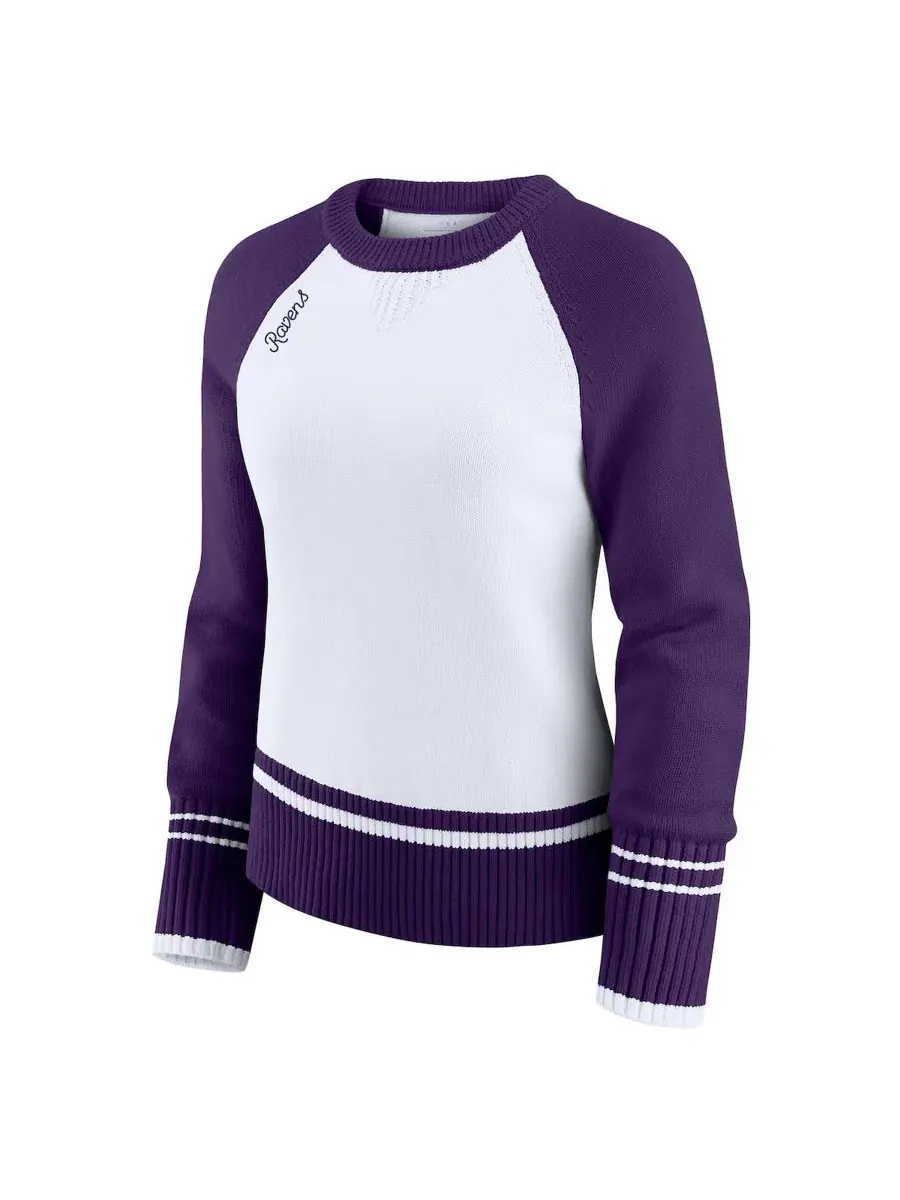 Свитер с реглан-рукавами Baltimore Ravens WEAR by Erin Andrews — изображение 2 из 4, белый