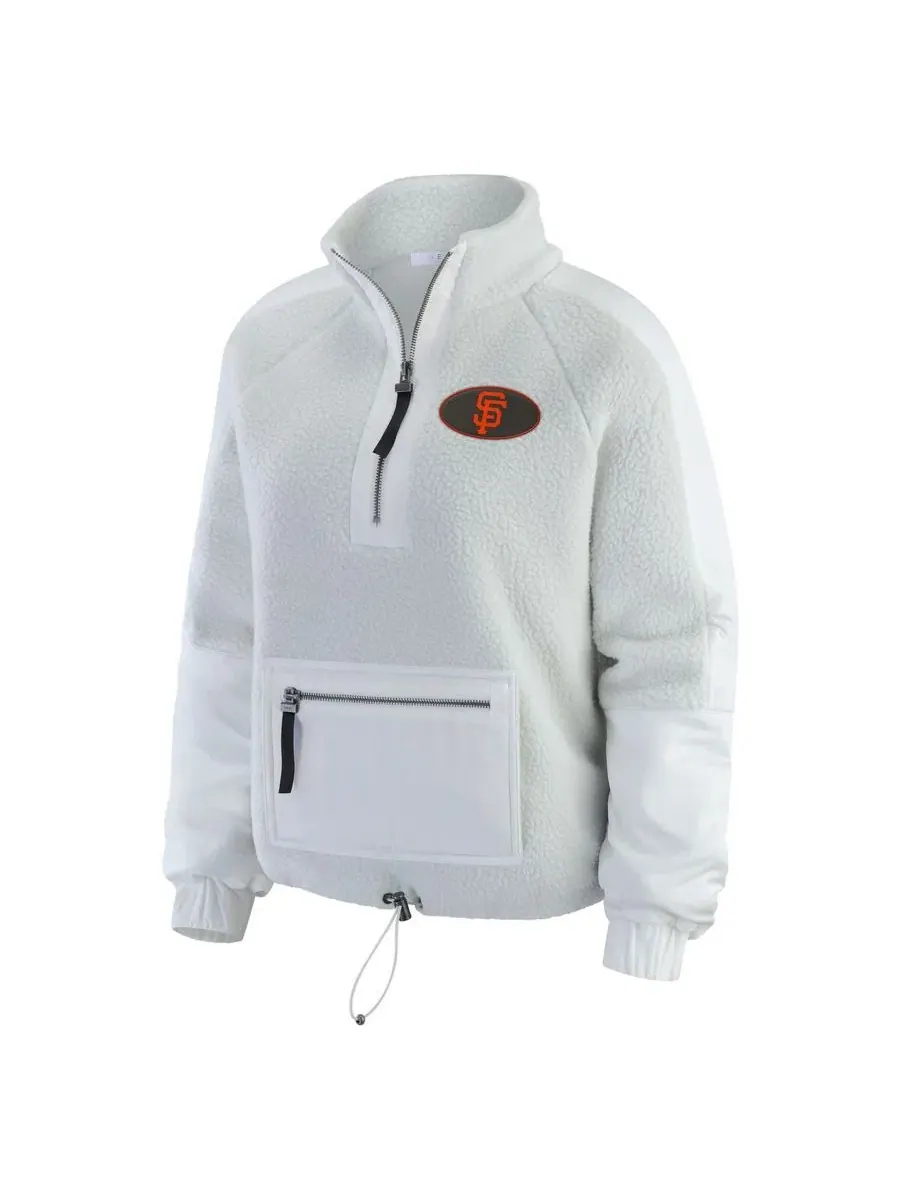 Куртка флисовая с четвертью застежкой-молнией San Francisco Giants WEAR by Erin Andrews — изображение 3 из 5, серый
