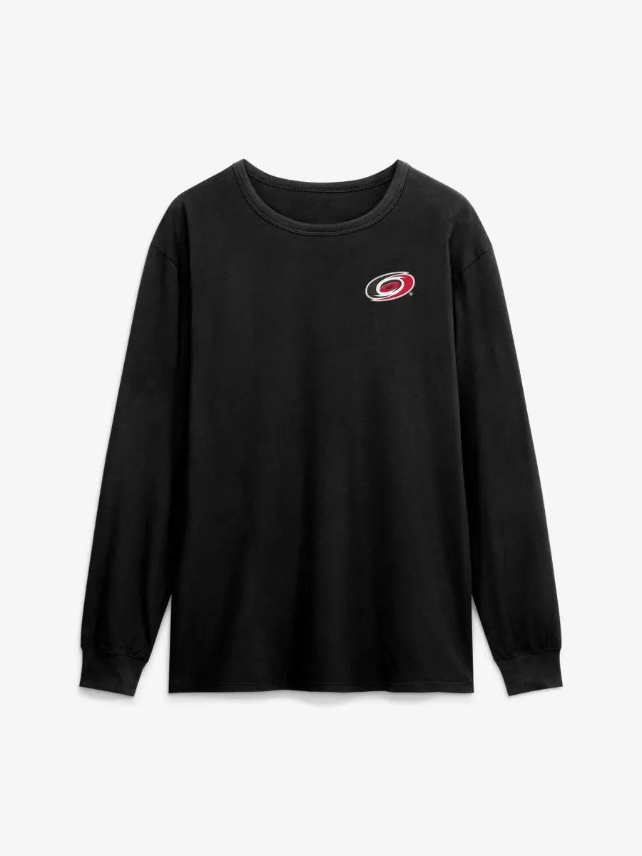 Футболка с длинным рукавом с логотипом команды Carolina Hurricanes Fanatics — изображение 1 из 2, черный