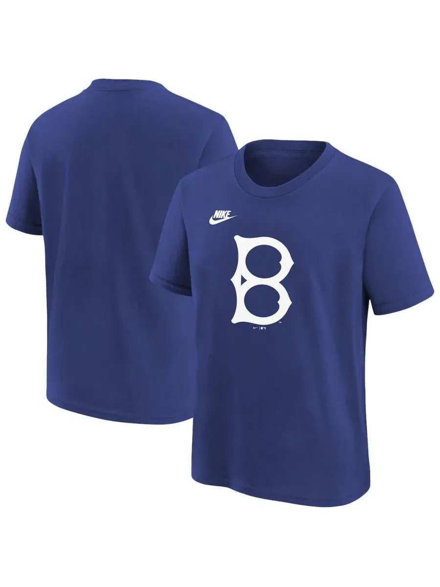 Футболка с принтом Brooklyn Dodgers Nike — изображение 1 из 3, королевский