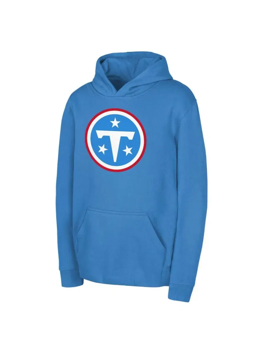 Худи с принтом Tennessee Titans Primary Logo Fleece Outerstuff — изображение 1 из 1, светлый синий