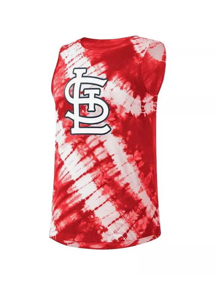 Женская красная майка St. Louis Cardinals Money Ball с принтом тай-дай Touch — изображение 2 из 4