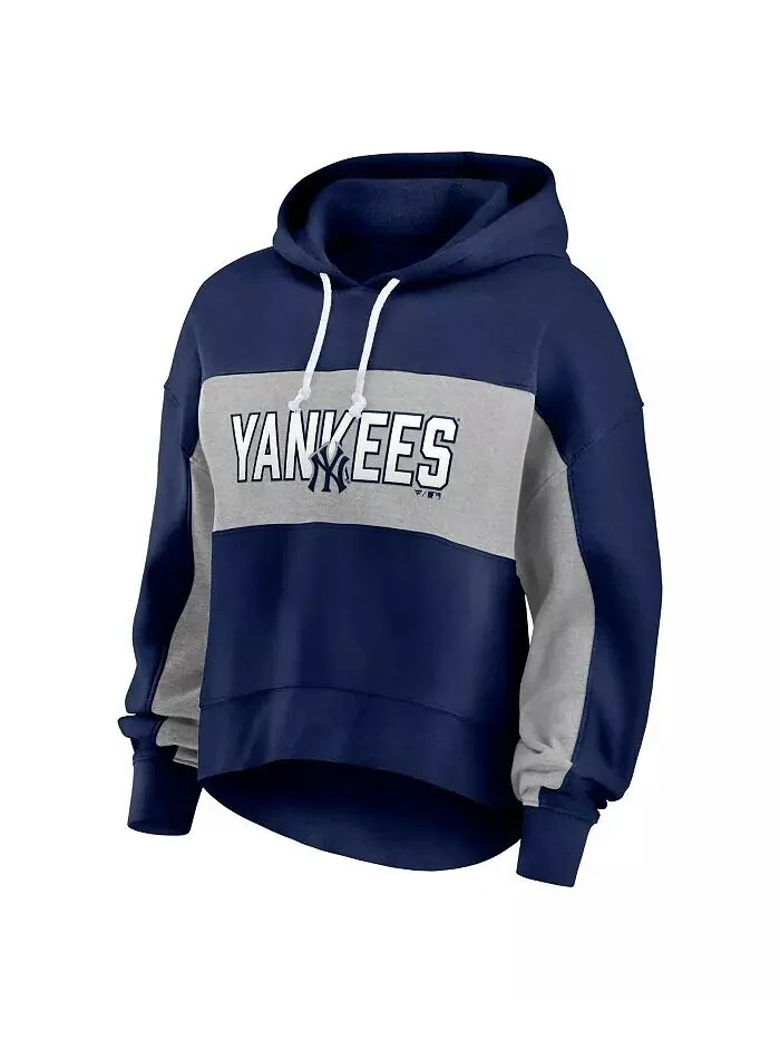 Женский темно-синий пуловер с капюшоном New York Yankees Fanatics — изображение 3 из 3