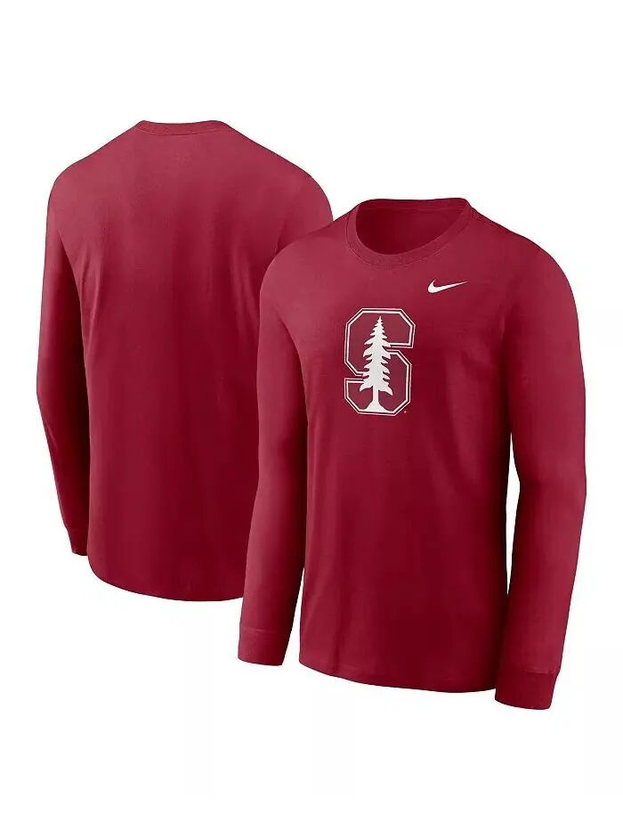 Футболка мужская с длинным рукавом и логотипом Cardinal Stanford Cardinal Primary Nike — изображение 1 из 3