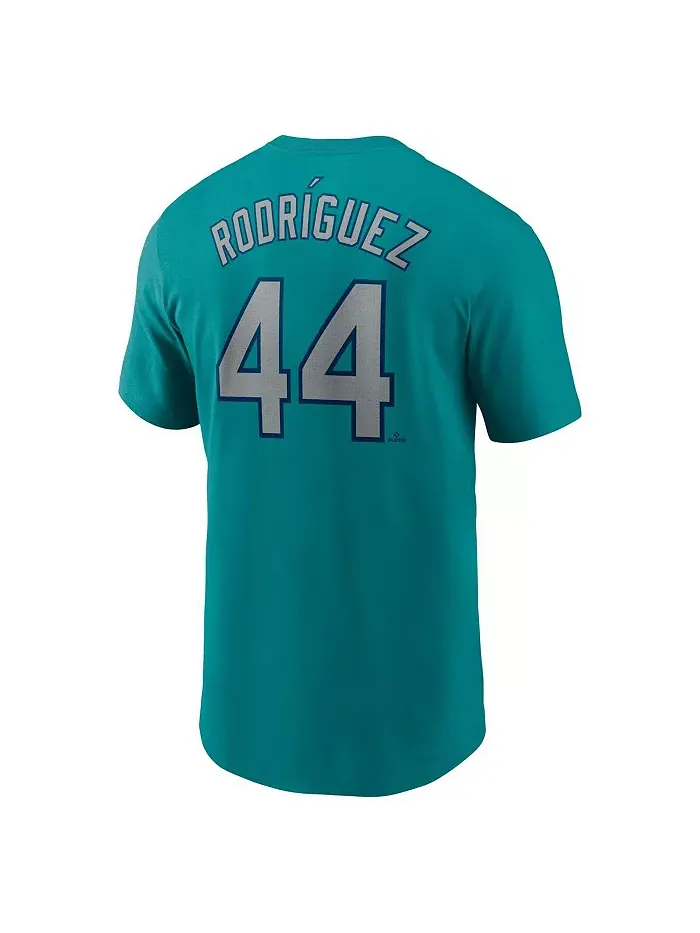 Мужская футболка Julio Rodríguez Aqua Seattle Mariners Fuse Name Number Inline Nike — изображение 2 из 3