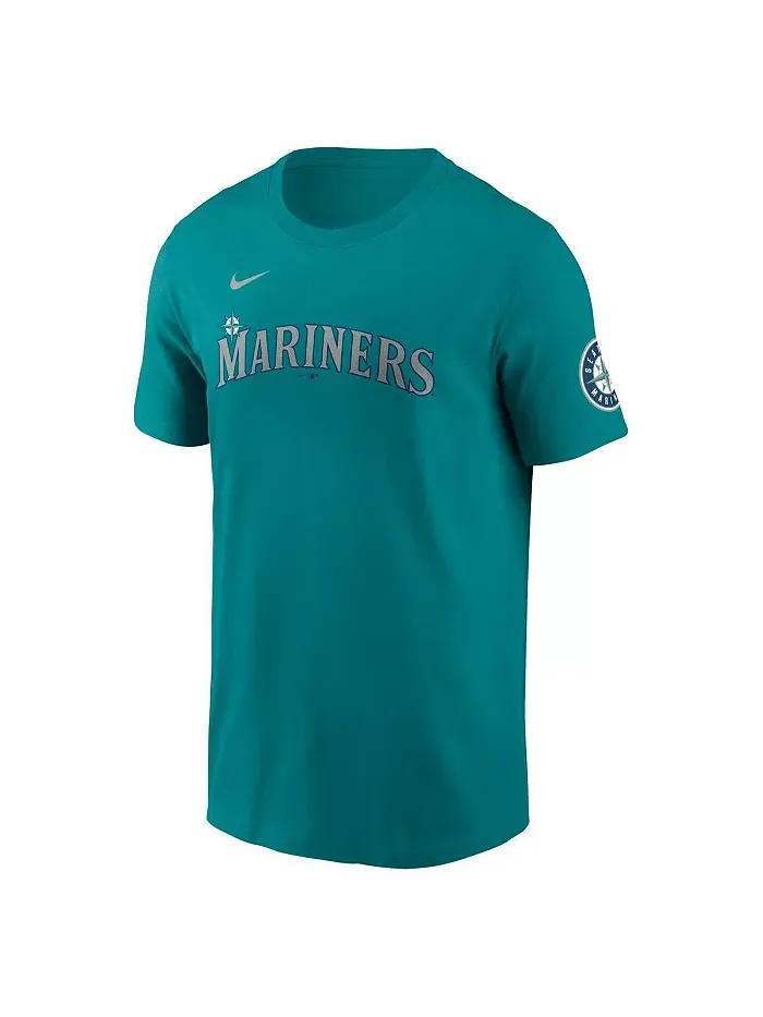 Мужская футболка Julio Rodríguez Aqua Seattle Mariners Fuse Name Number Inline Nike — изображение 3 из 3