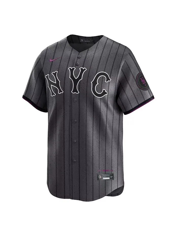 Мужская лимитированная игровая футболка Francisco Lindor серого цвета New York Mets City Connect — изображение 3 из 3
