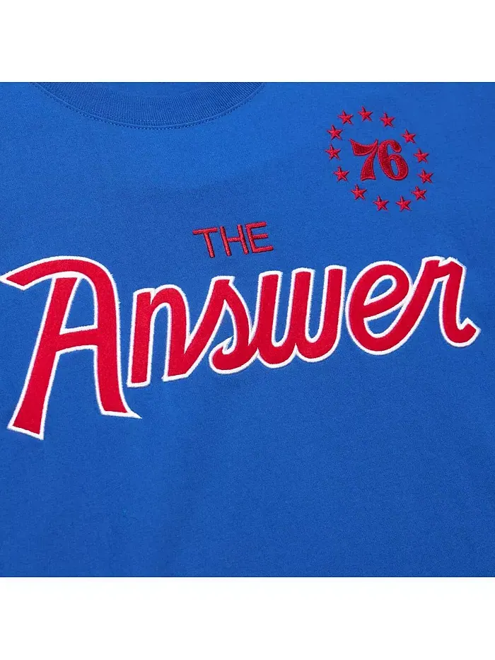 Мужская футболка Philadelphia 76ers с прозвищем Allen Iverson Royal Premium Mitchell & Ness — изображение 2 из 4