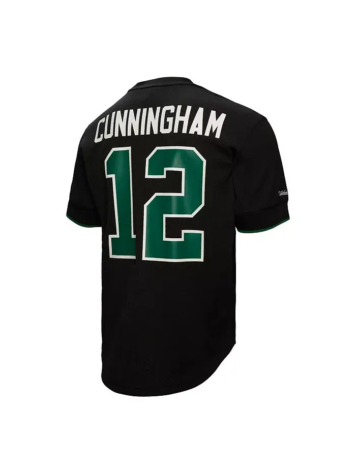 Мужская футболка с сетчатой вставкой Randall Cunningham, черная, Philadelphia Eagles, с именем и — изображение 2 из 4