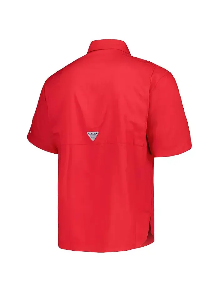 Мужская красная рубашка на пуговицах Philadelphia Phillies Tamiami Omni-Shade Columbia — изображение 4 из 4