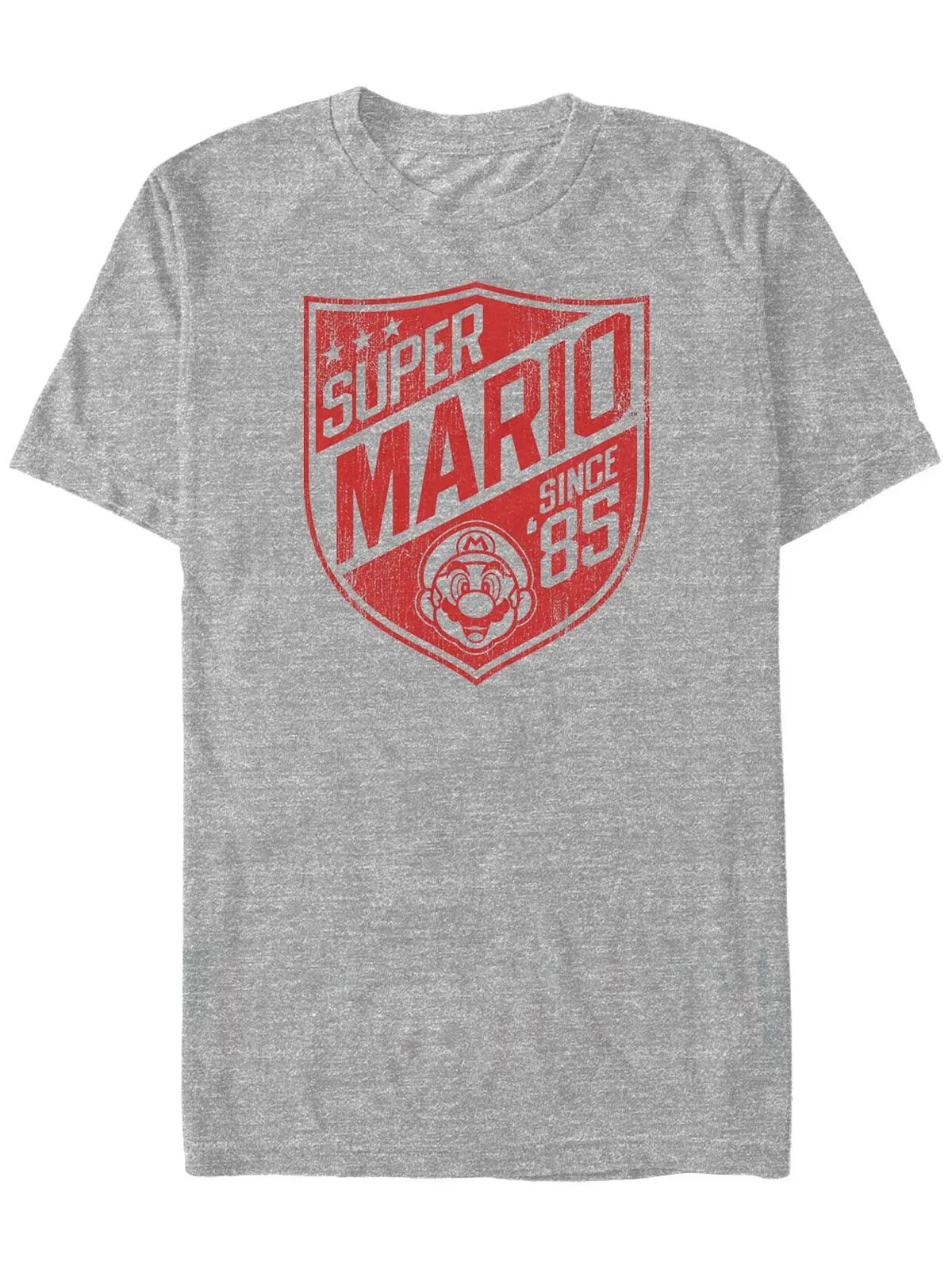 Мужская футболка с коротким рукавом и логотипом nintendo super mario с '85 Fifth Sun — изображение 1 из 1, серый