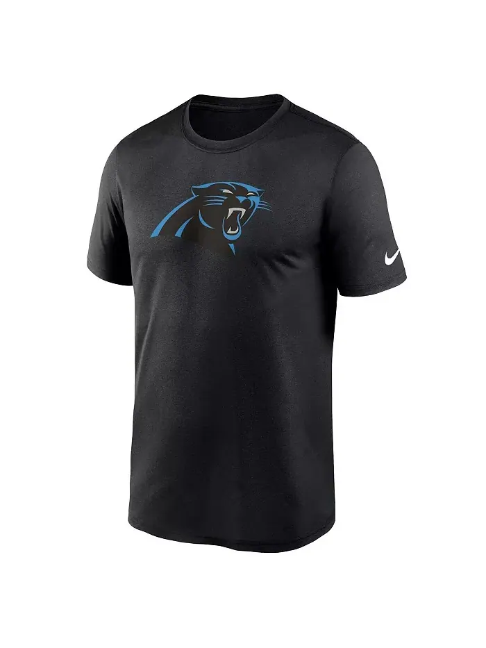 Мужская черная футболка Carolina Panthers Legend Logo Performance Nike — изображение 2 из 3
