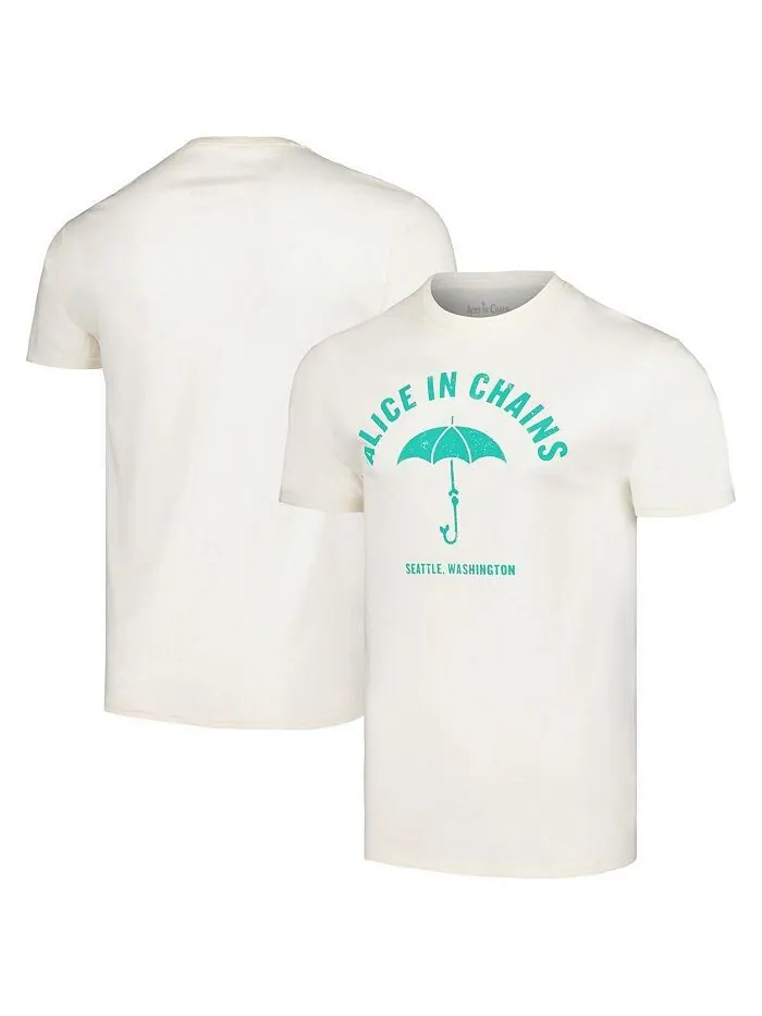 Мужская кремовая футболка с зонтиком Alice in Chains Manhead Merch — изображение 1 из 3, бежевый