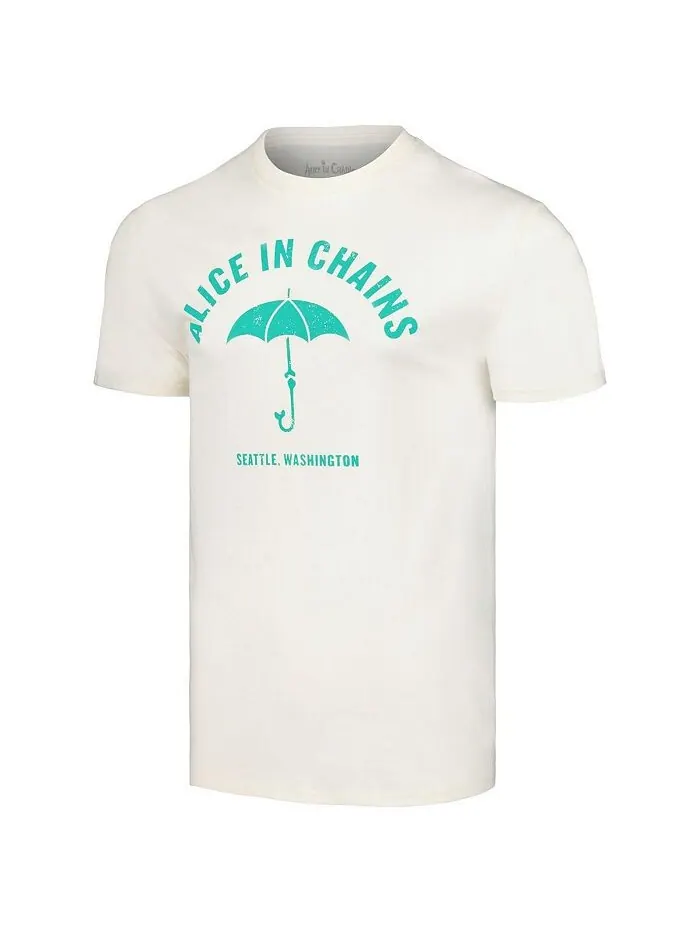 Мужская кремовая футболка с зонтиком Alice in Chains Manhead Merch — изображение 3 из 3, бежевый