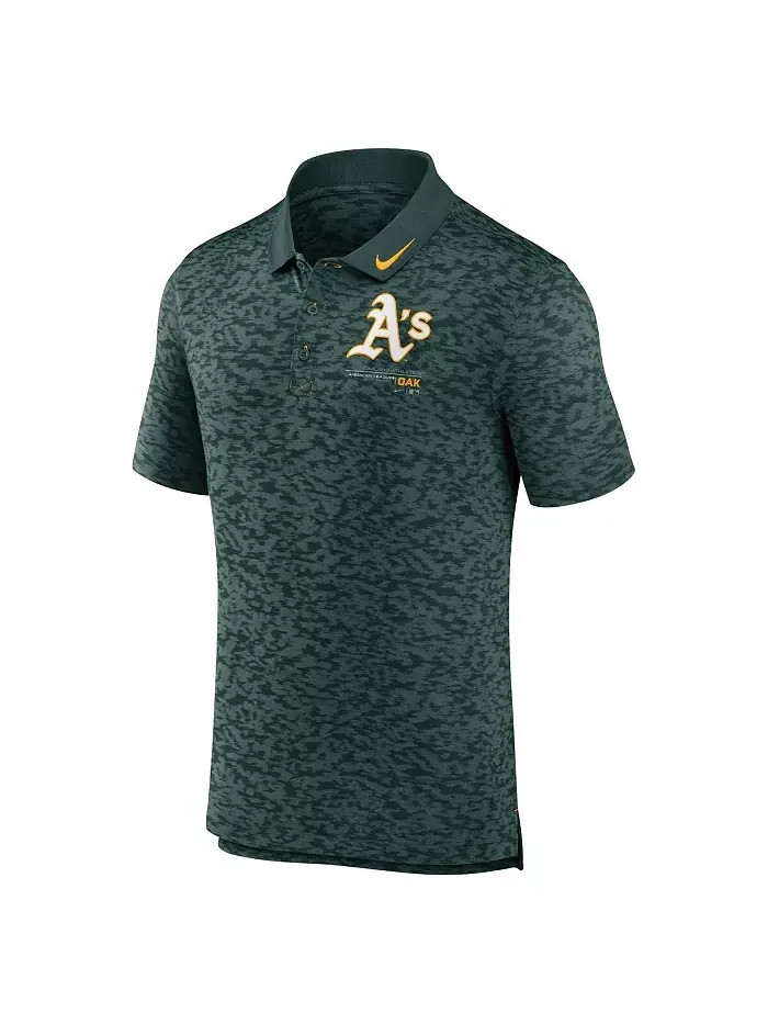 Мужская зеленая поло Oakland Athletics Next Level Performance Nike — изображение 2 из 3