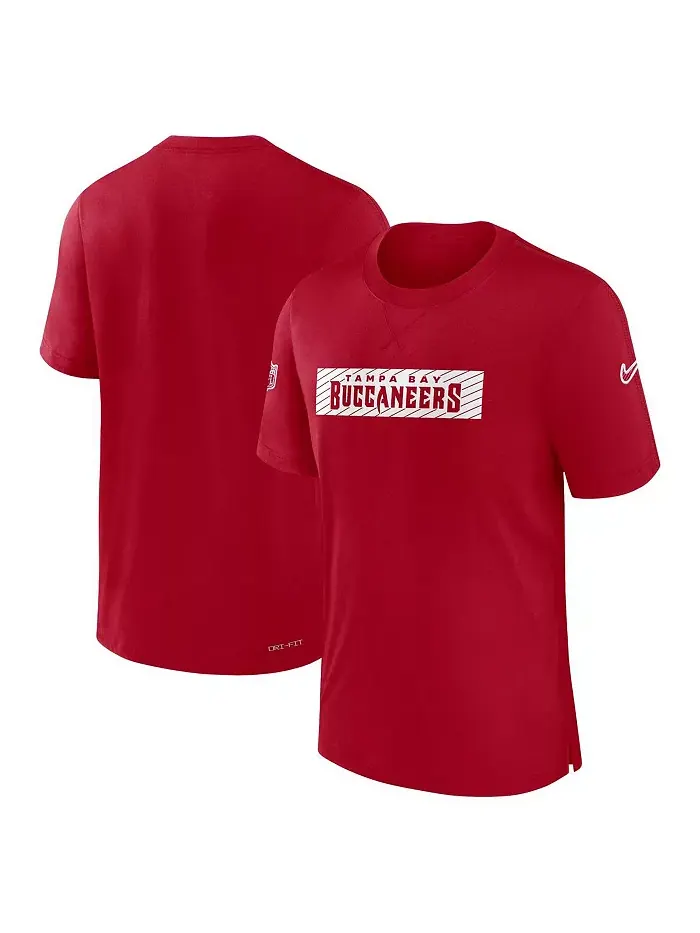Мужская футболка Tampa Bay Buccaneers Sideline Player Performance красного цвета Nike — изображение 1 из 3