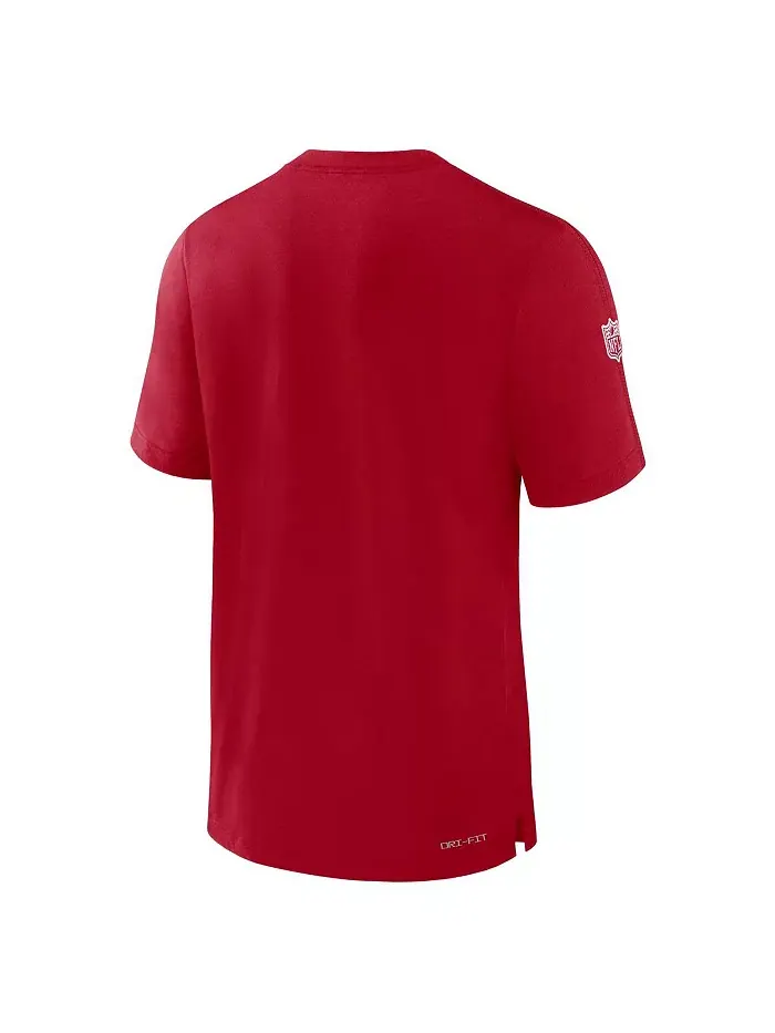 Мужская футболка Tampa Bay Buccaneers Sideline Player Performance красного цвета Nike — изображение 2 из 3