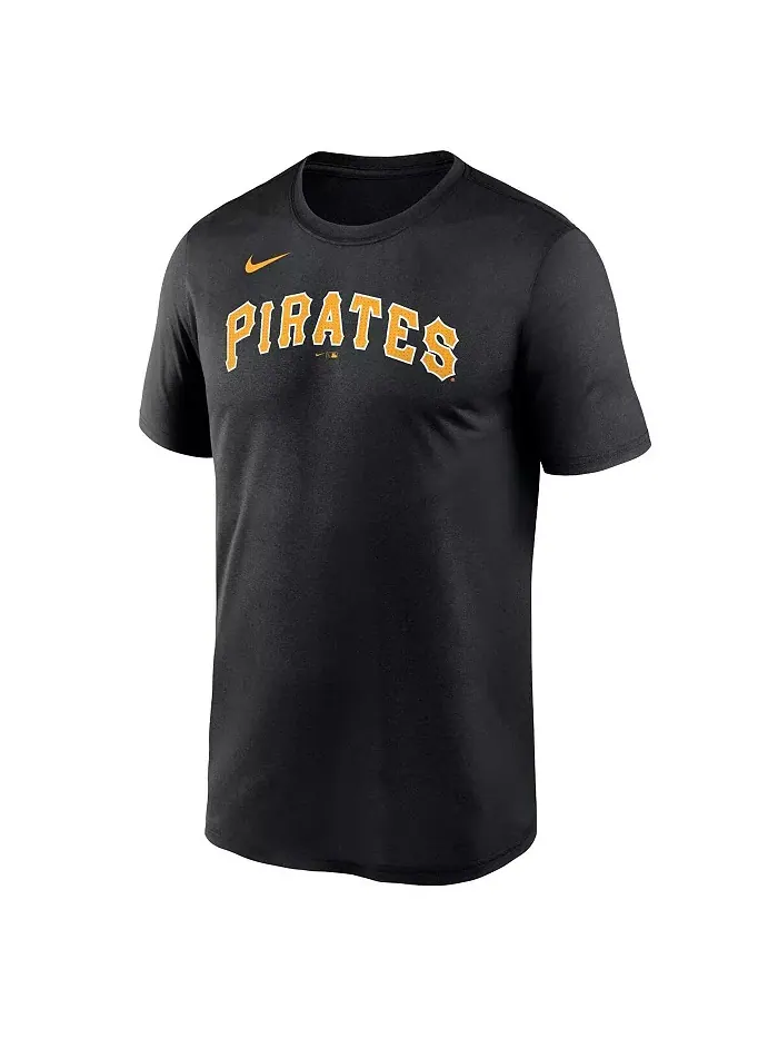 Мужская домашняя футболка с именем и номером легенды Pittsburgh Pirates Роберто Клементе в черном — изображение 3 из 3