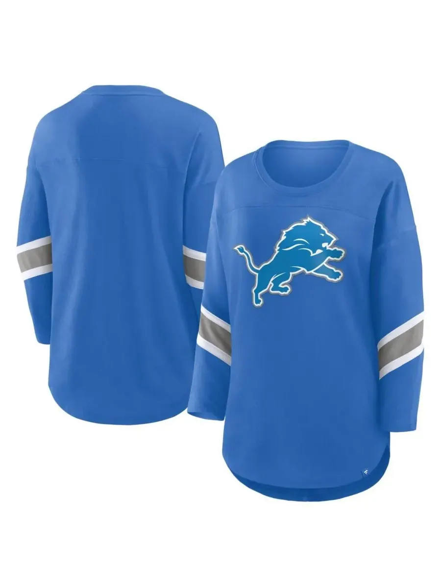 Fanatics Женская синяя футболка Detroit Lions Redzone с рукавами 3/4 — изображение 1 из 3, синий