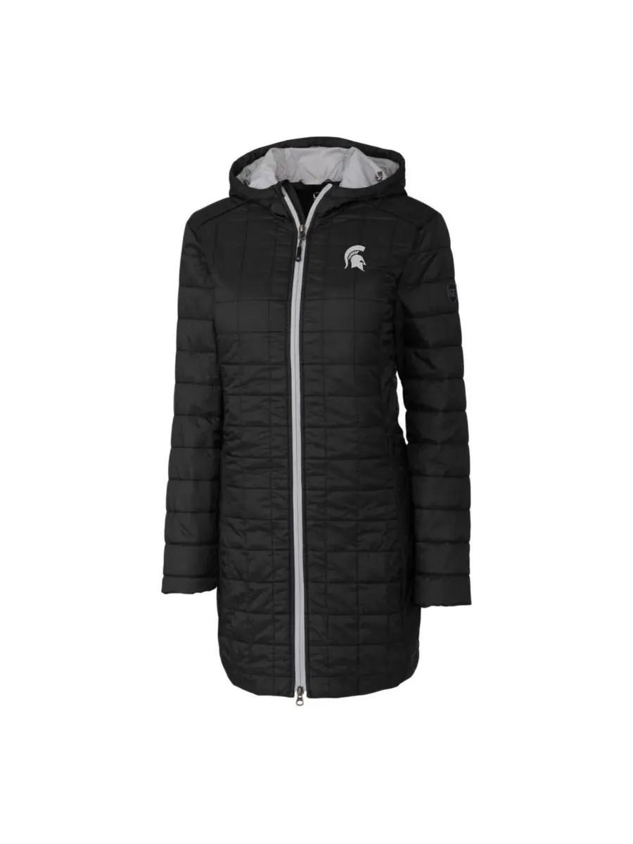 Cutter & Buck Женская черная куртка с капюшоном Michigan State Spartans Rainier PrimaLoft Eco — изображение 3 из 3, черный