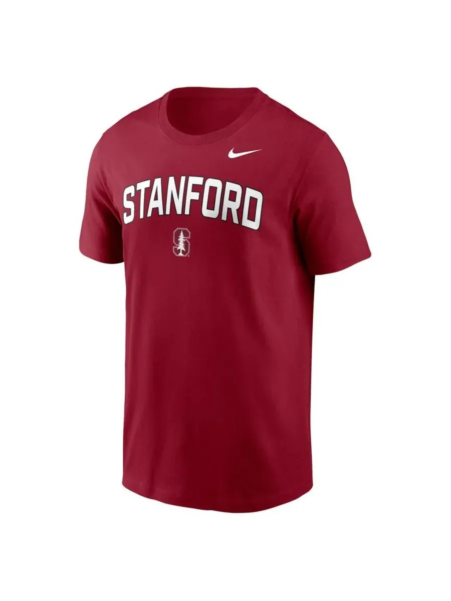 Мужская футболка Cardinal Stanford Cardinal Primetime Arch Stack Nike — изображение 3 из 3, красный