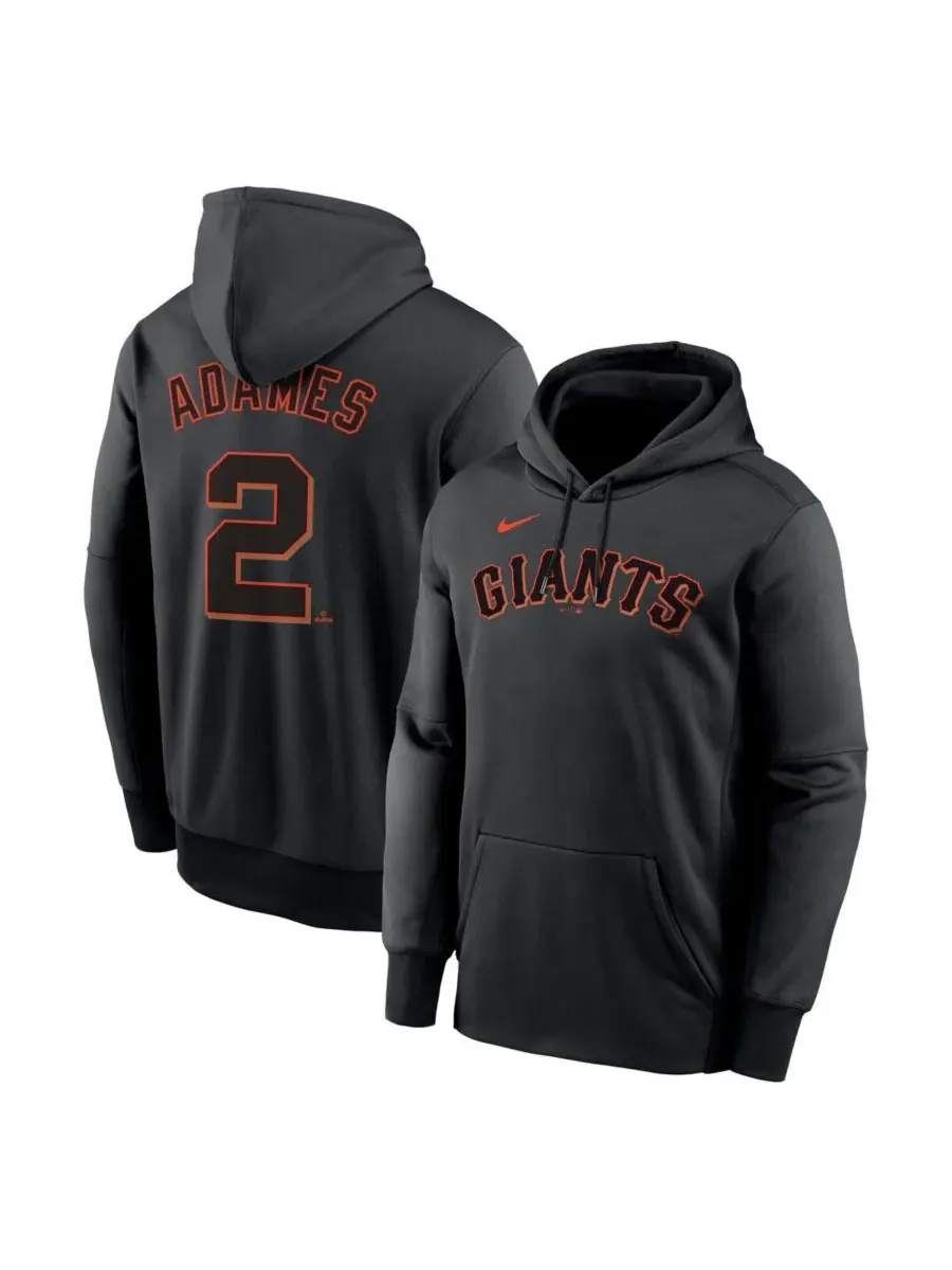 Nike Мужская черная толстовка с капюшоном Willy Adames San Francisco Giants с именем и номером — изображение 1 из 3, черный