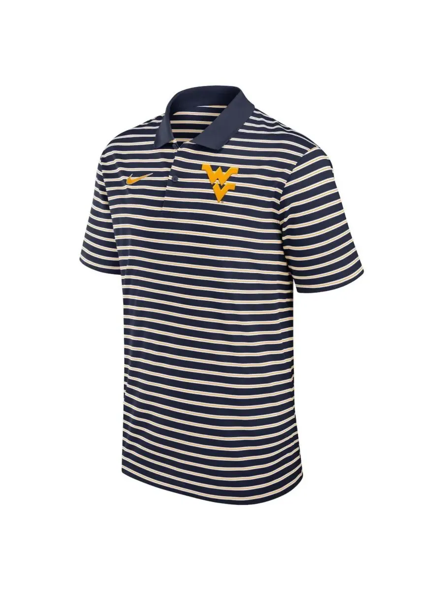 Мужская полосатая футболка-поло West Virginia Mountaineers Primetime Victory Performance Nike — изображение 3 из 3