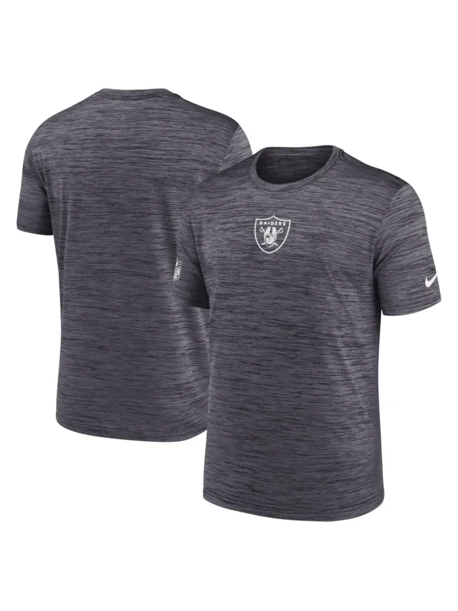 Nike Мужская черная футболка Las Vegas Raiders Big Tall Sideline Velocity Performance — изображение 1 из 3, черный