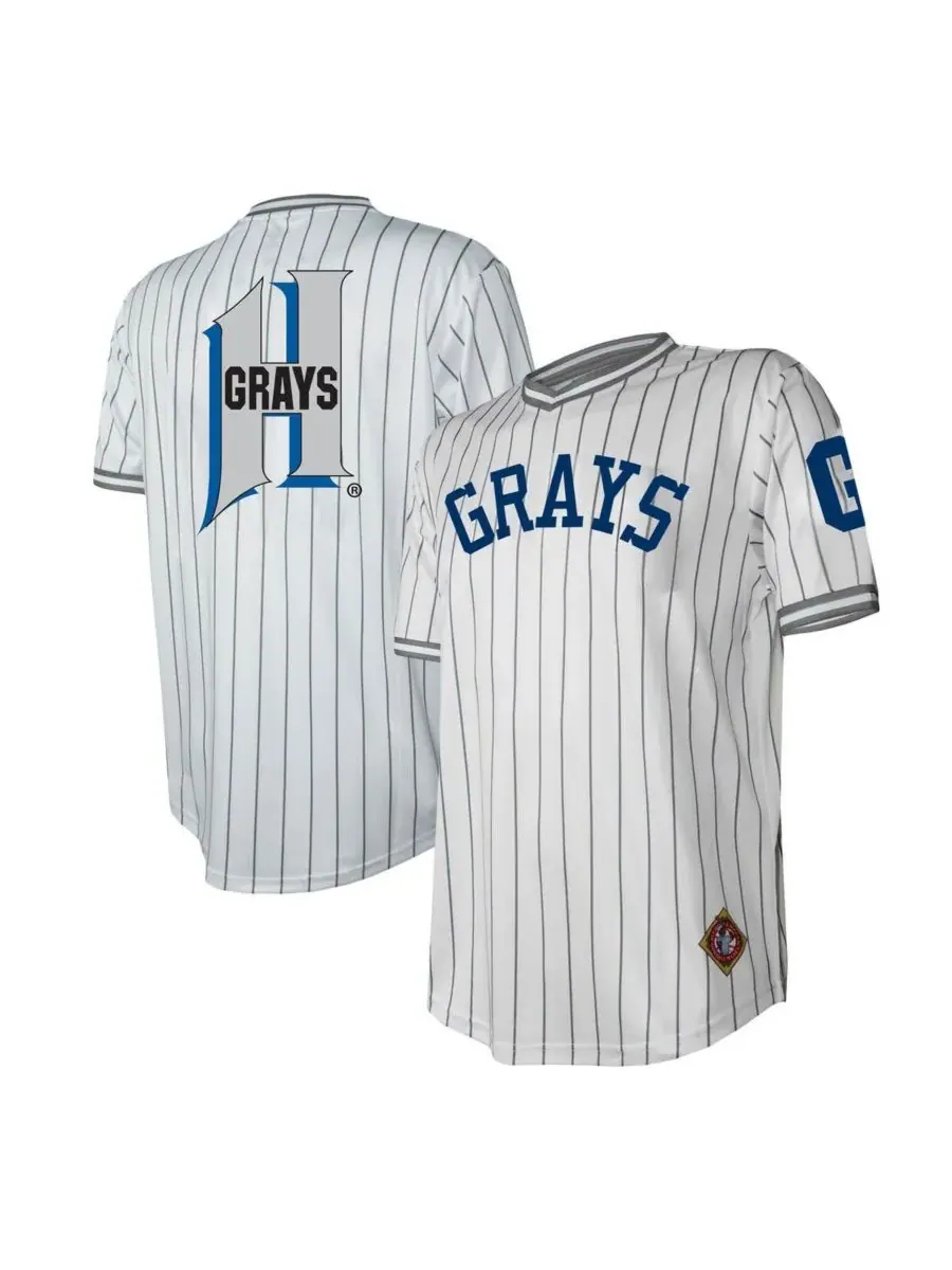 Stitches Мужская белая футболка с V-образным вырезом Homestead Grays с эффектом потертости — белый