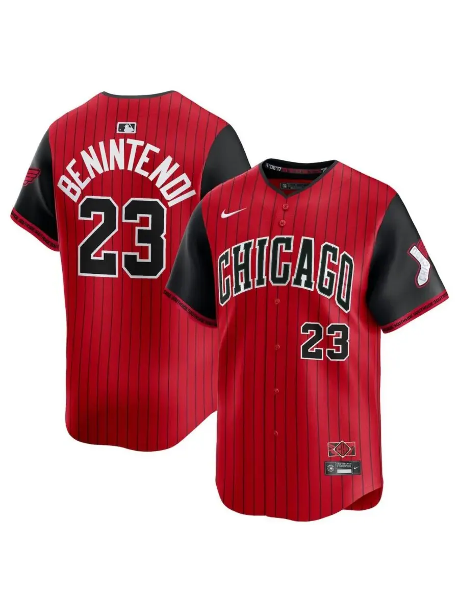 Nike Мужская футболка Эндрю Бенинтенди красно-черного цвета, Chicago White Sox, лимитированная — изображение 1 из 3