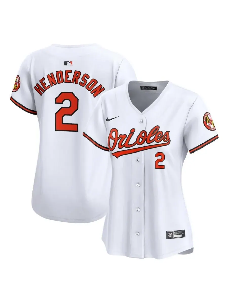 Nike Женская белая домашняя футболка игрока команды Baltimore Orioles Гуннара Хендерсона — изображение 1 из 3, белый