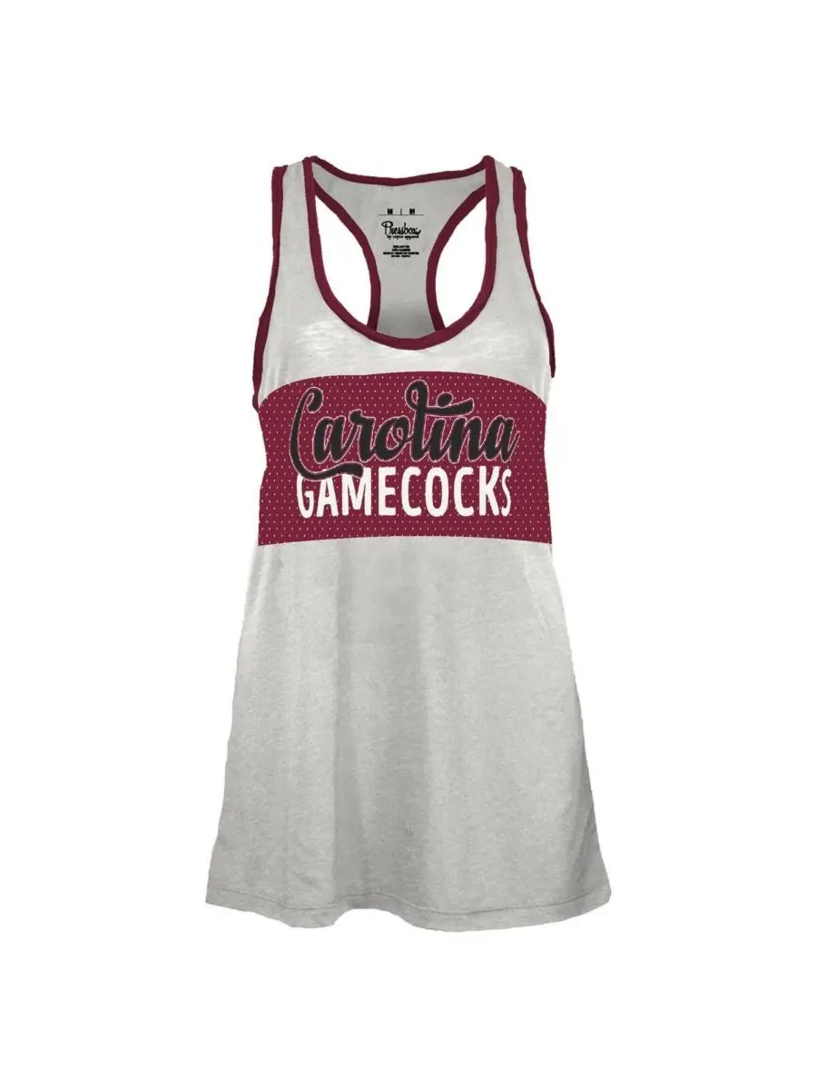Pressbox Женская майка-борцовка South Carolina Gamecocks Tracy белого/гранатового цвета — изображение 2 из 3, белый