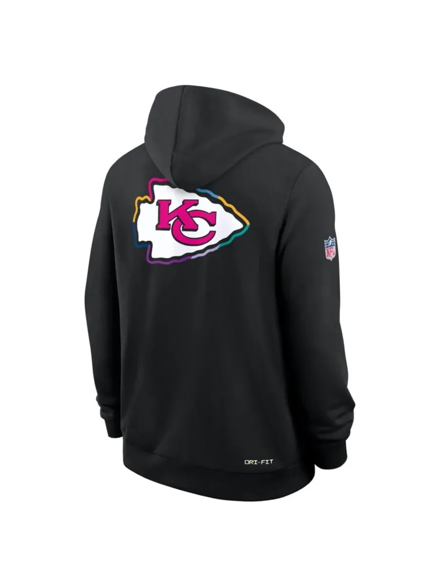 Nike Мужская черная толстовка Kansas City Chiefs Tall 2025 NFL Crucial Catch Sideline Standard — изображение 3 из 3, черный