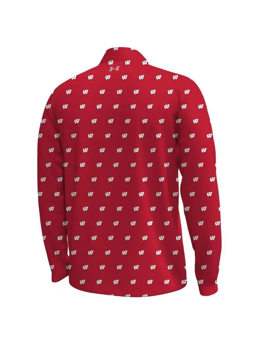 Under Armour Мужская красная куртка Wisconsin Badgers Gameday ArmourFuse с половинной молнией — изображение 3 из 3, красный