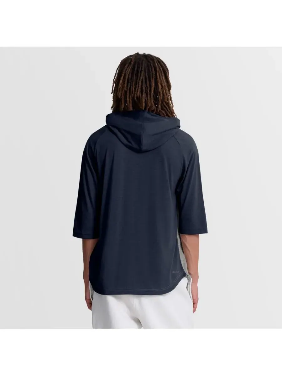 Nike Мужская серая футболка с капюшоном Atlanta Braves Authentic Collection Flux Dri-FIT с рукавами — изображение 2 из 3